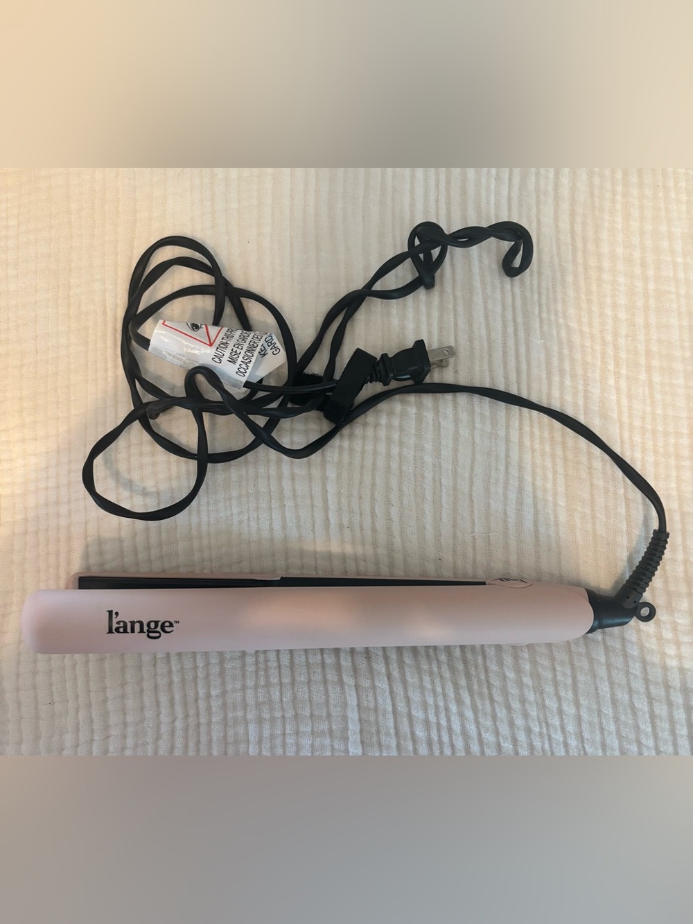 L’ange Pink Hair Straightener Flat Iron with Black Cord